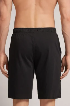 Rib Detail Cotton Shorts