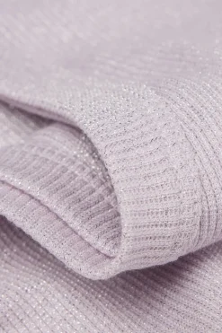 Ribbed Cotton Lamé Tank Top