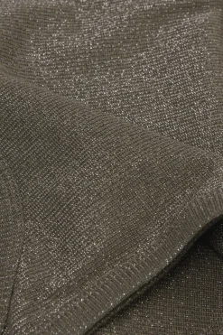 Ribbed Cotton Lamé Tank Top