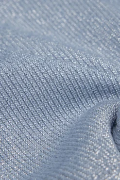 Ribbed Cotton Lamé Tank Top