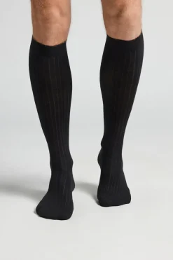 Ribbed Soft Cotton Knee Socks