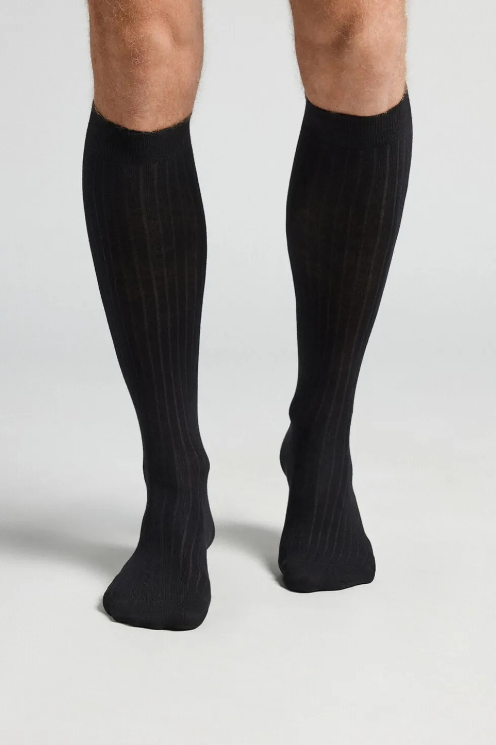Ribbed Soft Cotton Knee Socks
