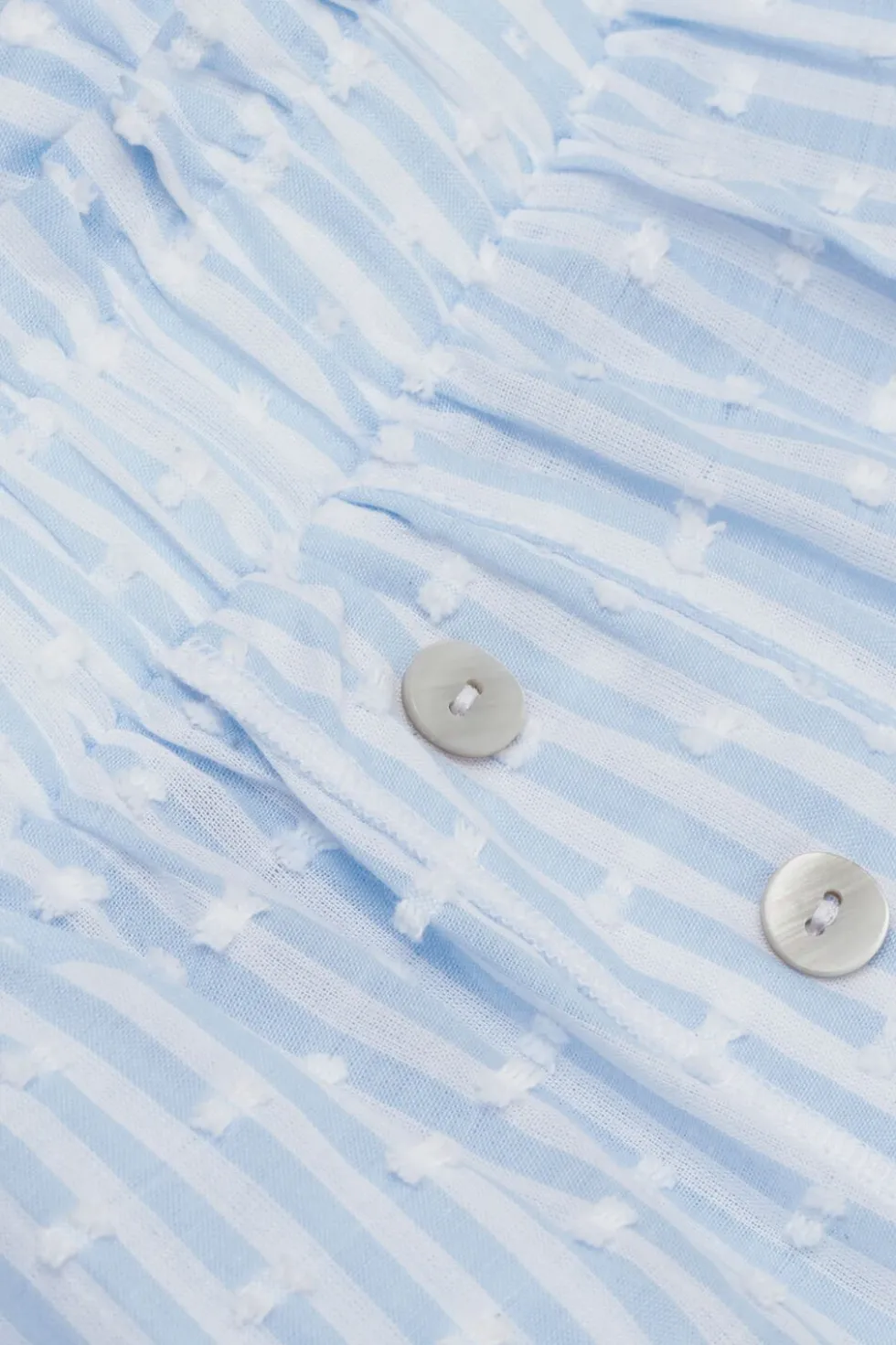 Romantic Stripes Plumetis Cotton Canvas Shorts