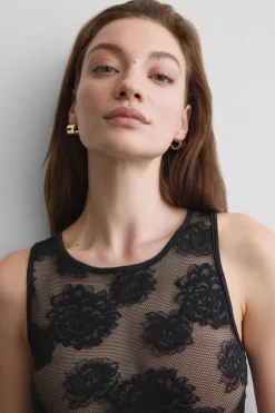 Sensual Texture Lace Bodysuit