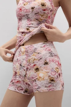 Short Pajamas Tank Top in Fresh Bamboo I Bloom for You