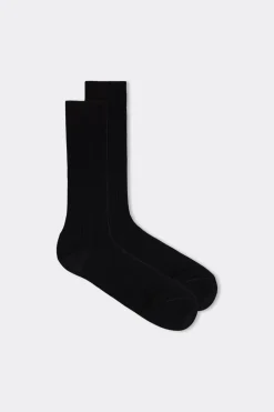 Short Ribbed Egyptian Cotton Socks