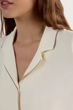 Short Sleeve Button Up Shirt in Modal
