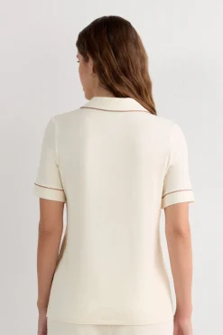 Short Sleeve Button Up Shirt in Modal