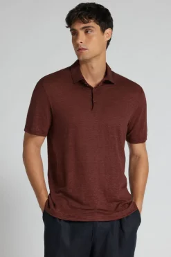 Short Sleeve Linen Polo