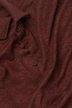 Short Sleeve Linen Polo