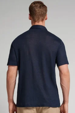Short Sleeve Linen Polo