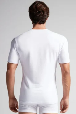 Short-Sleeve Modal-Cashmere Top