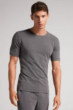 Short-Sleeve Modal-Cashmere Top
