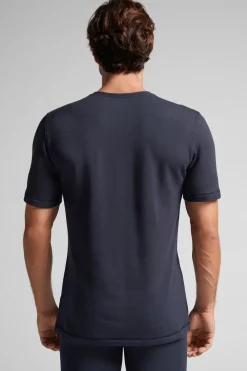 Short-Sleeve Modal-Cashmere Top