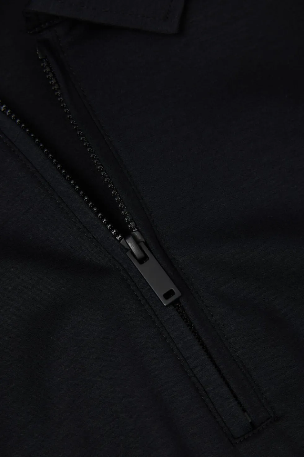 Short-Sleeved Mercerized Cotton Polo Shirt with Zip filo Premium