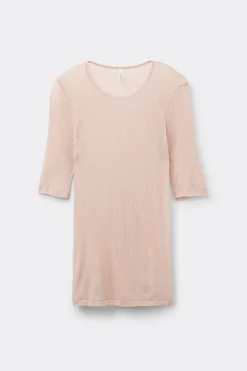 Short-Sleeved Top in Ultranatural with Cashmere