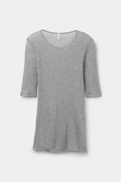 Short-Sleeved Top in Ultranatural with Cashmere