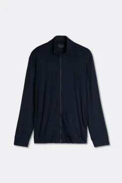 Silk and Modal Zip-Up Sweatshirt