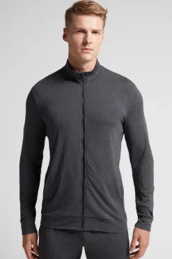 Silk and Modal Zip-Up Sweatshirt