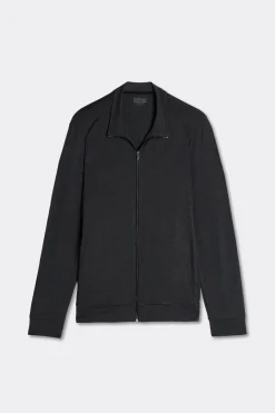 Silk and Modal Zip-Up Sweatshirt