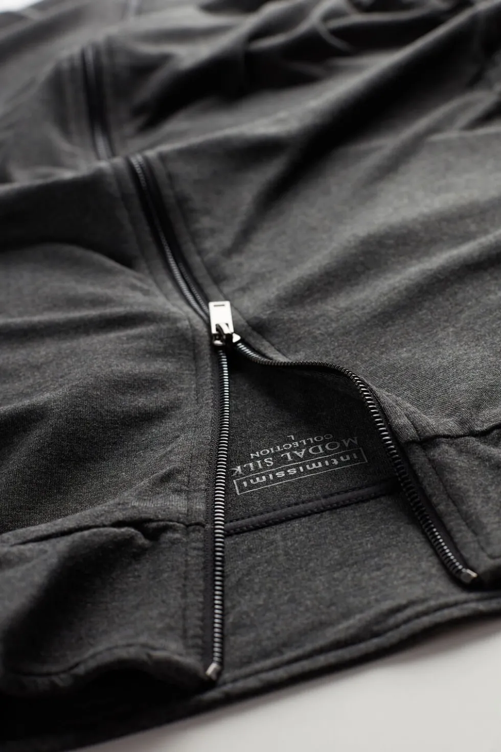 Silk and Modal Zip-Up Sweatshirt