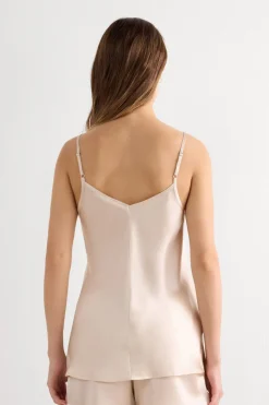 Silk Satin Top with V-neckline