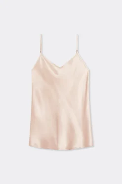 Silk Satin Top with V-neckline