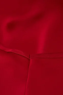 Silk Satin Top with V-neckline