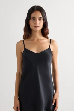 Silk Satin Top with V-neckline