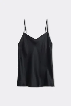 Silk Satin Top with V-neckline