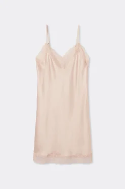 Silk Slip with Lace Insert Detail
