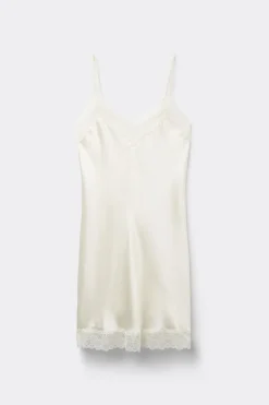 Silk Slip with Lace Insert Detail