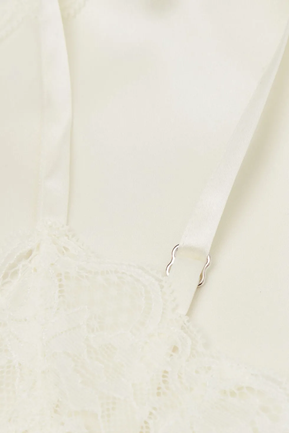 Silk Slip with Lace Insert Detail