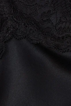 Silk Slip with Lace Insert Detail