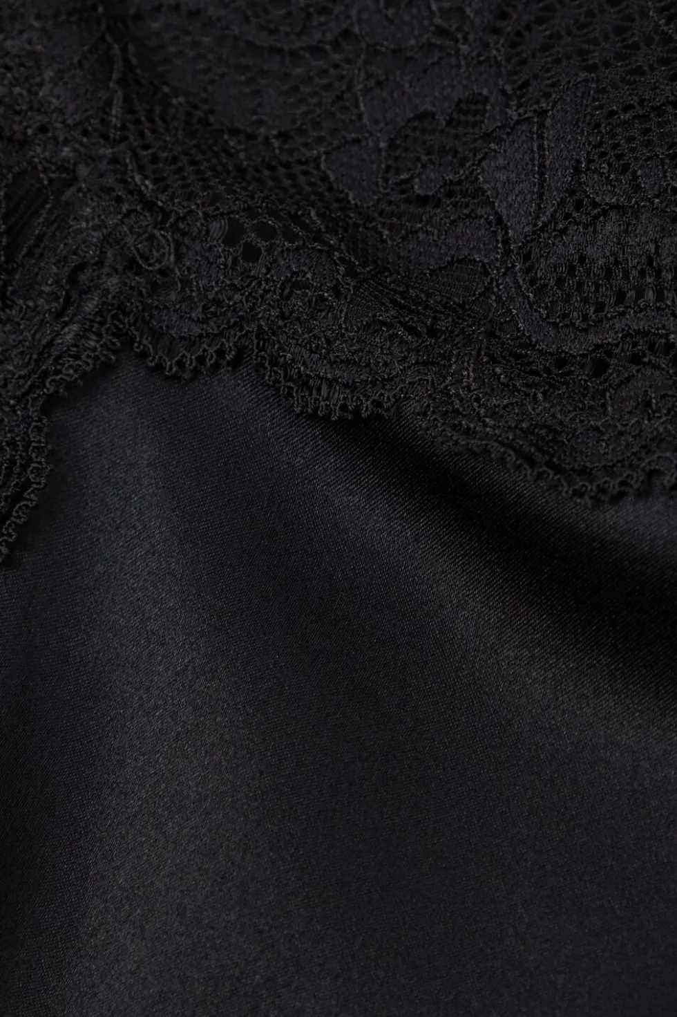 Silk Slip with Lace Insert Detail