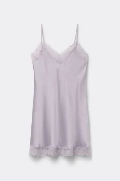 Silk Slip with Lace Insert Detail