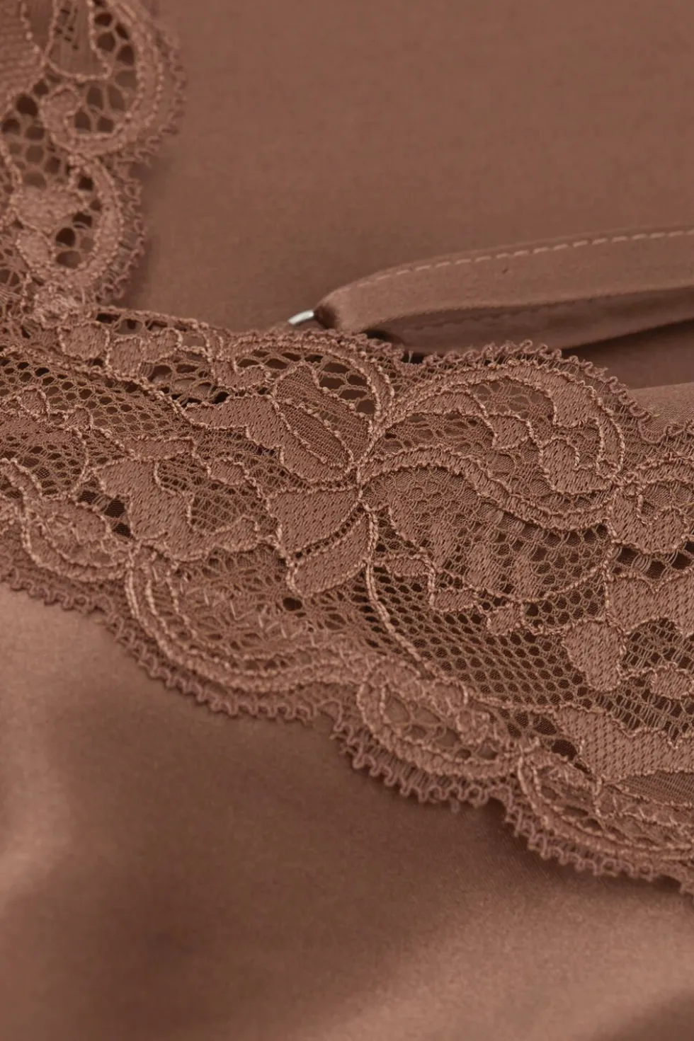 Silk Slip with Lace Insert Detail