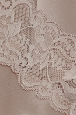 Silk Slip with Lace Insert Detail