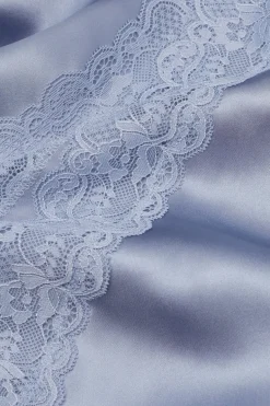 Silk Slip with Lace Insert Detail