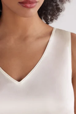 Silk V-Neck Tank Top