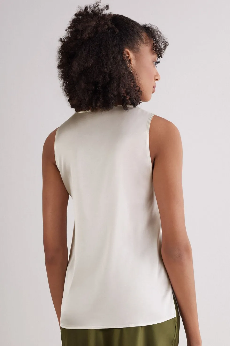 Silk V-Neck Tank Top