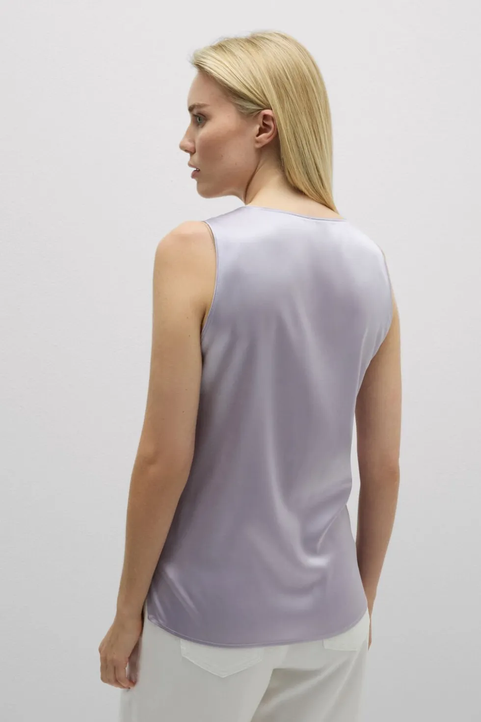 Silk V-Neck Tank Top