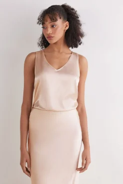 Silk V-Neck Tank Top