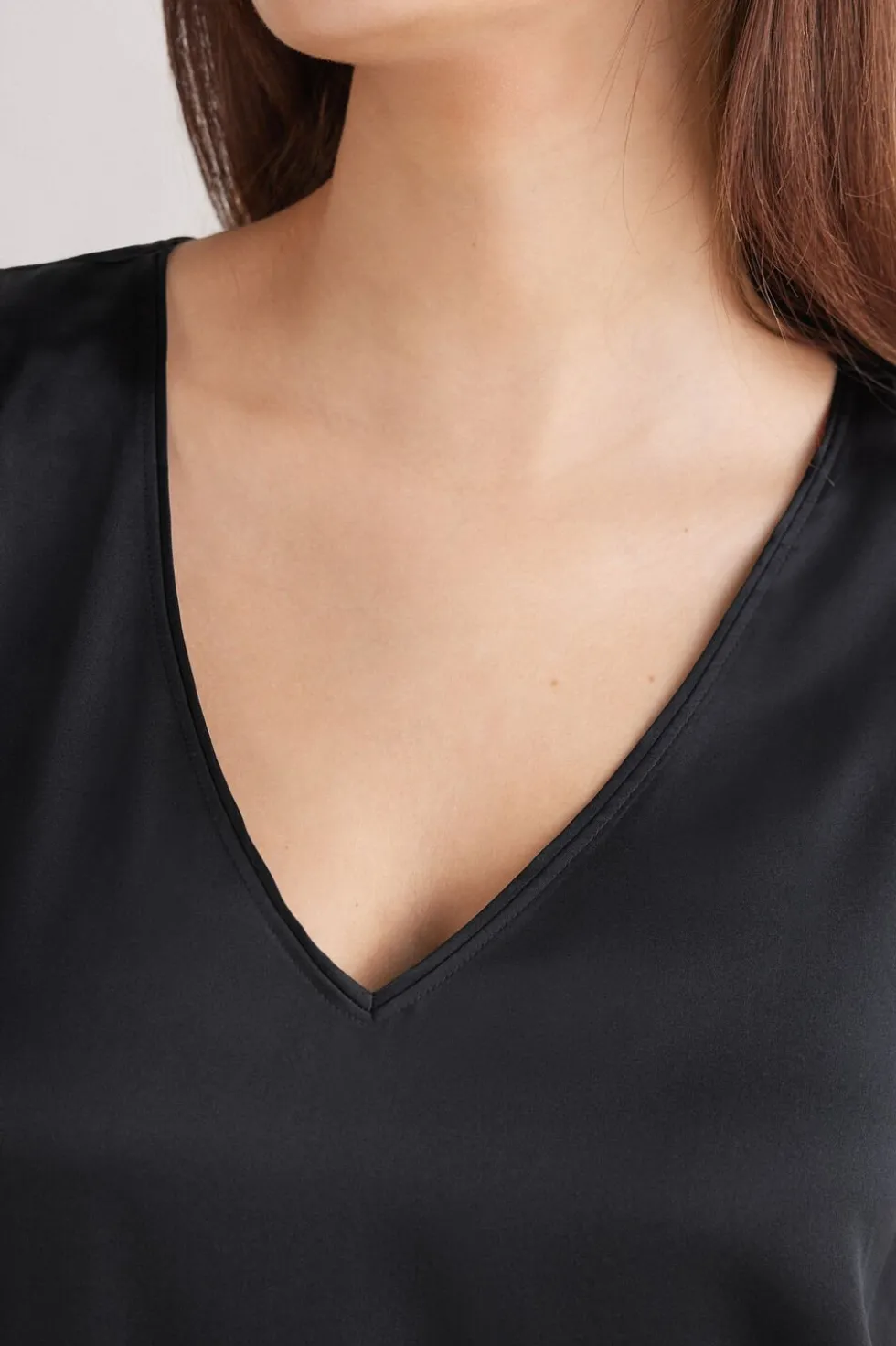 Silk V-Neck Tank Top