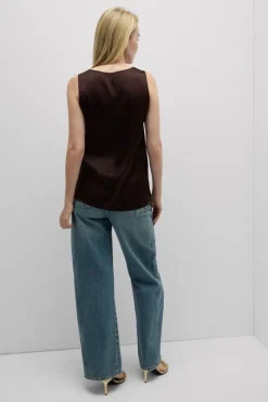 Silk V-Neck Tank Top