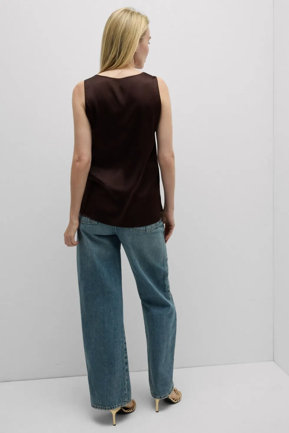 Silk V-Neck Tank Top