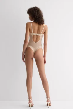 Silky Flowers Demilune Bodysuit