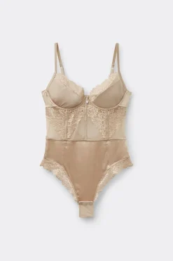 Silky Flowers Demilune Bodysuit