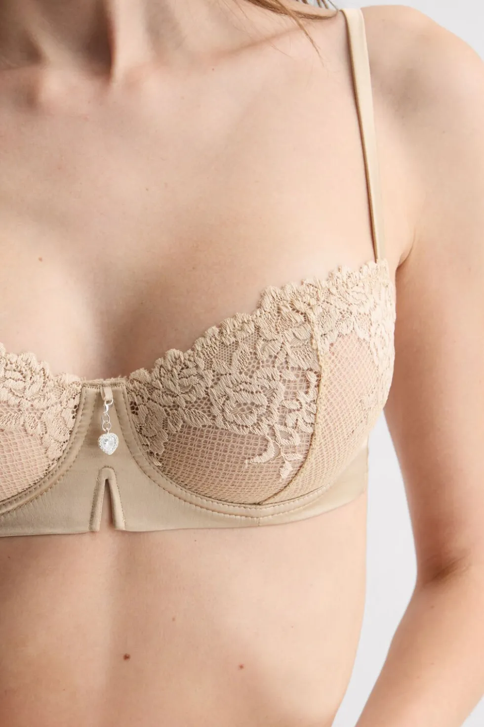 Silky Flowers Denise Silk and Lace Balconette Bra