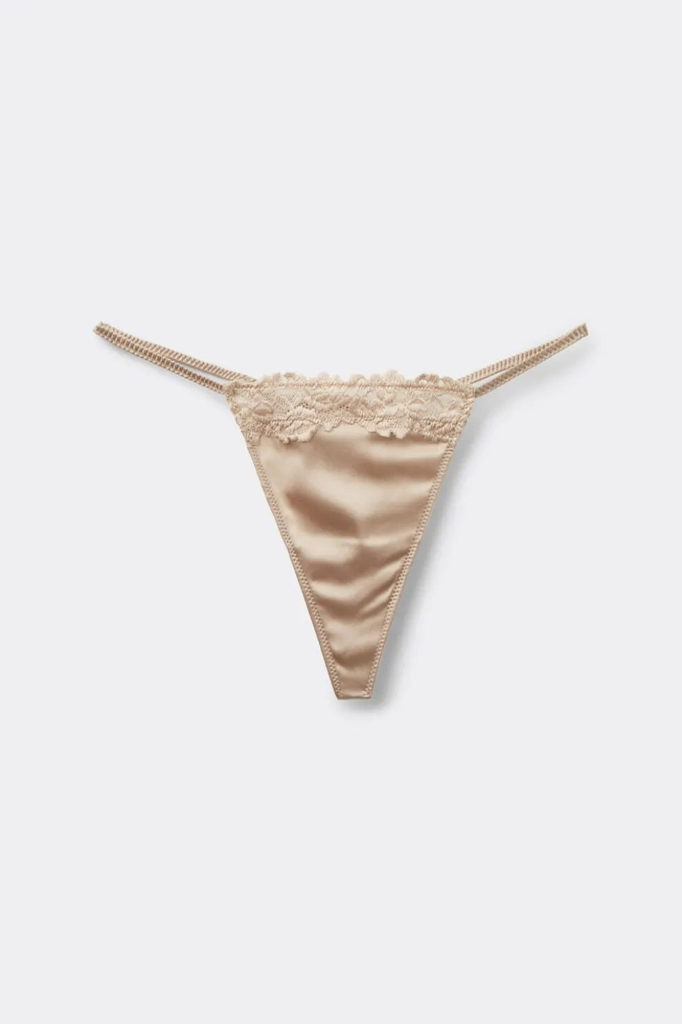Silky Flowers Silk and Lace String Thong
